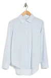 Habitual Long Sleeve Button-up Tunic Shirt In Powder
