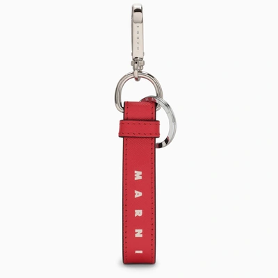Marni Arbutus Key Ring With Logo Men In Red