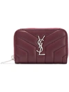 Saint Laurent Loulou Zipped Wallet - Red