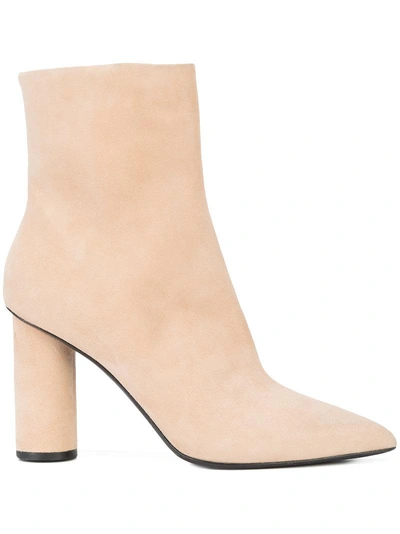 Oscar De La Renta Block Heel Ankle Boots - Neutrals