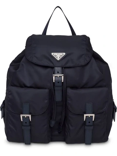 Prada Vela Backpack In F0008 Blue