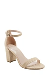 Bandolino Armory Ankle Strap Sandal In Natural Woven Textile