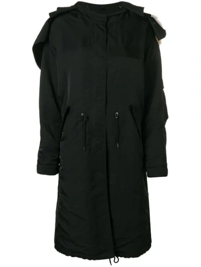 Givenchy Oversized Parka Coat In 001 Black