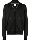 Paul Smith Zipped Hoodie In Black