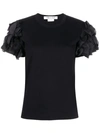 Comme Des Garçons Comme Des Garçons Ruffle Sleeve T-shirt In Black