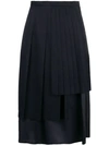 Comme Des Garçons Noir Kei Ninomiya Layered Mid-length Skirt - Black