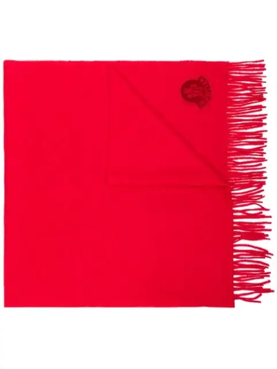 Moncler Schal Mit Logo - Rot In Red