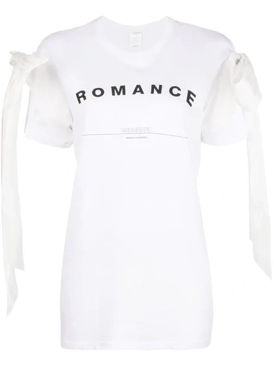 Brognano Romance Printed Tie Sleeve T-shirt - 白色 In White
