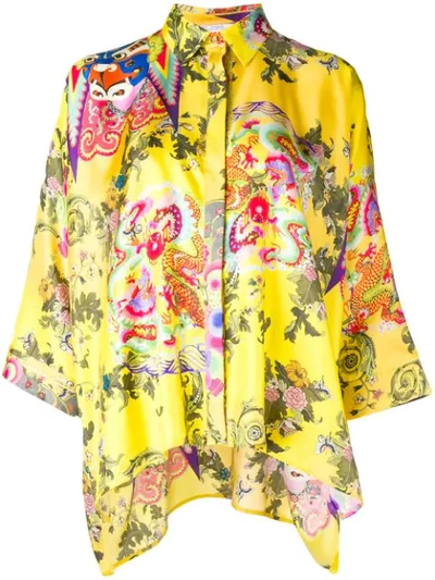 Versace Collection Printed Blouse - Yellow