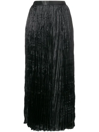 Junya Watanabe High-waist Pleated Skirt In Black
