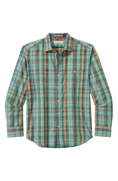 Tommy Bahama Indio Coast Plaid Cotton Button-up Shirt In Mosaic Blue