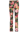 Junya Watanabe Floral-printed Cotton Pants In Black