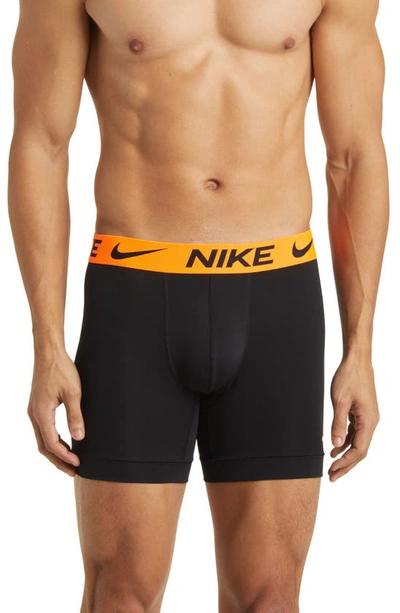 Nike 3-pack Dri-fit Essential Micro Boxer Briefs In Black Multi Flt