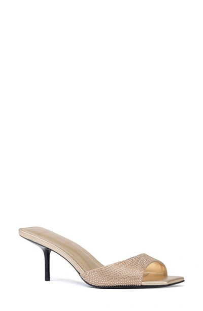 Black Suede Studio Onyx Slide Sandal In Blush Leather