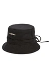 Jacquemus Le Bob Gadjo Drawstring Bucket Hat In Black 990