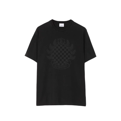 Burberry Cotton Logo T Shirt In Black