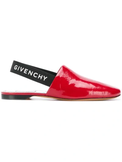 Givenchy Slingback Vinyl Sandals - Red