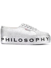 Philosophy Di Lorenzo Serafini Superga Sneaker By Philosophy In Silver Glitter.