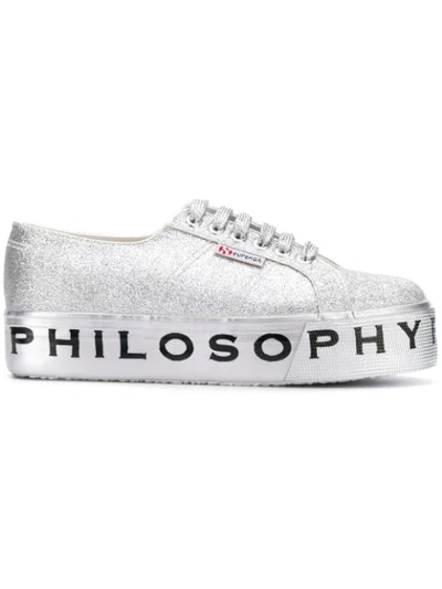 Philosophy Di Lorenzo Serafini Superga Sneaker By Philosophy In Silver Glitter.