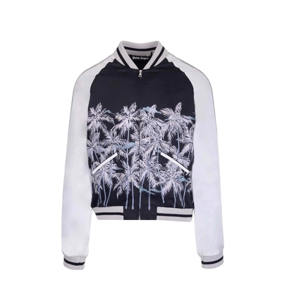 Palm Angels Casual Printed Bomber In White