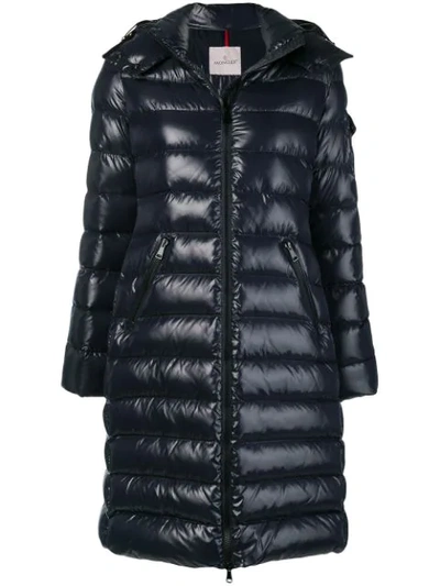 Moncler Midi Padded Coat In Blue