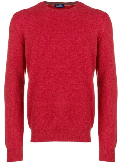 Barba Napoli Barba Knit Sweater - Red In Red