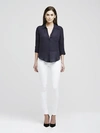 L Agence Ryan Blouse In Midnight