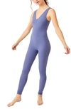 Fp Movement Never Better Strappy Back Jumpsuit In Summer Blueberry