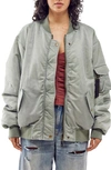 Bdg Urban Outfitters Oversize Reversible Bomber Jacket In Khaki