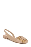 Sarto By Franco Sarto Tracy Slingback Square Toe Flat In Nude