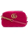 Gucci Pink Velvet Gg Marmont 2.0 Camera Bag