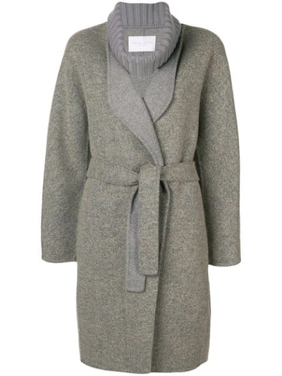 Fabiana Filippi Belted Robe Coat In Grey