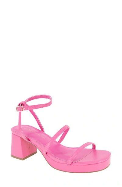 Bcbgeneration Lissena Ankle Strap Platform Sandal In Bubblegum