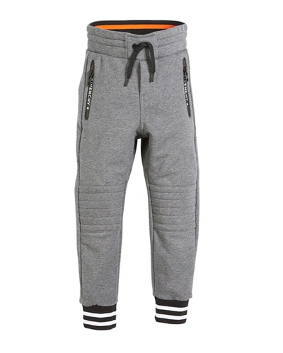 Givenchy Quilted-knees Drawstring Jogging Pants In Gray