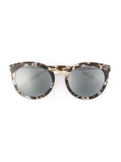 Dolce & Gabbana Printed Oval Frame Sunglasses In Grey