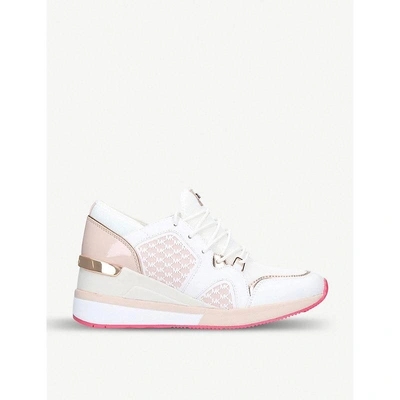 Michael Michael Kors Scout Monogram Mesh Trainers In White/oth