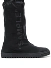 Off-white Neotulle Covered Sneaker Boots In Black White