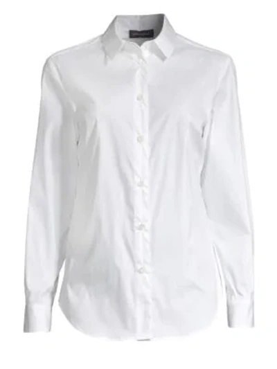 Piazza Sempione Beaded Button-down Shirt In Optical White
