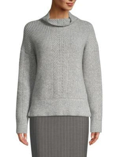 Piazza Sempione Turtleneck Wool Sweater In Grey