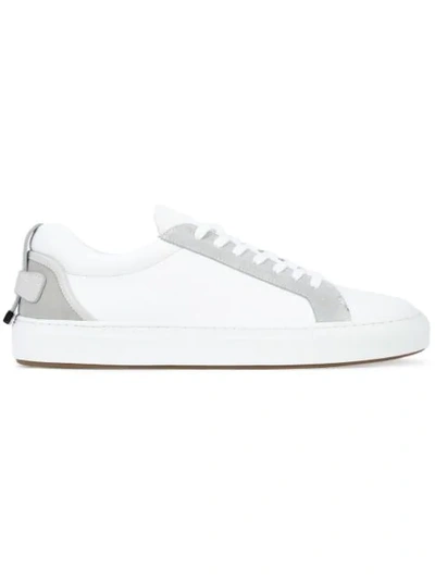 Buscemi Lyndon Sport White Leather Trainers In White/ Grey