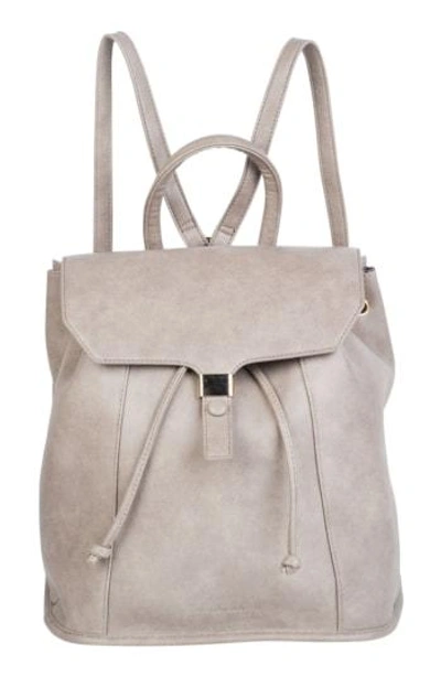 Urban Originals Foxy Vegan Leather Flap Backpack - Beige In Taupe