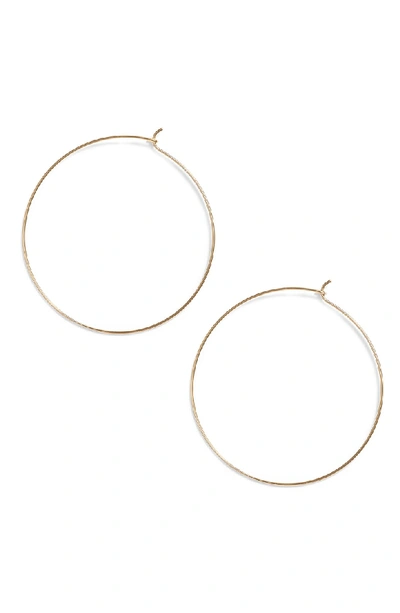 Argento Vivo Thin Hoop Earrings In Gold