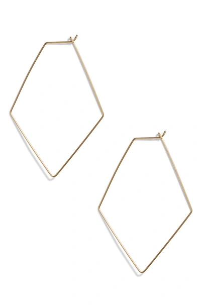 Argento Vivo Rhombus Hoop Earrings In Gold