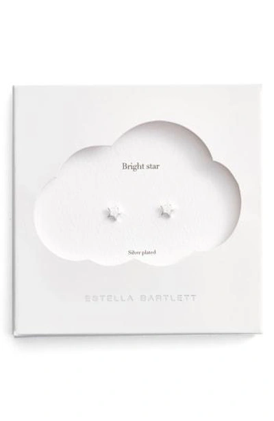 Estella Bartlett Bright Star Mini Stud Earrings In Silver
