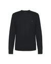 Allsaints Mode Slim Fit Merino Wool Sweater In Dark Blue