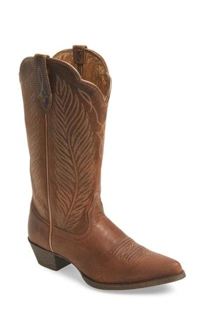 Ariat Round-up Johanna Western Boot In Pearl Leather