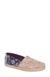 Toms Alpargata Espadrille Slip-on In Navy Mosaic Red Floral