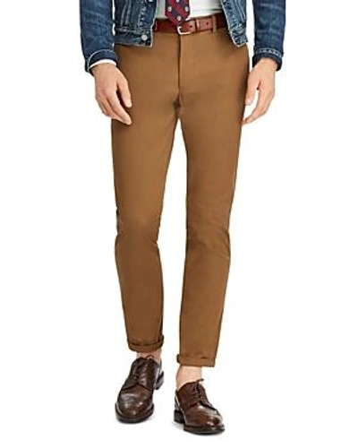 Polo Ralph Lauren Polo Stretch Slim Fit Chino Pants In Brown
