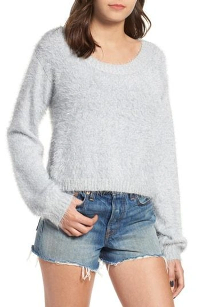 Somedays Lovin Clover Fields Chenille Sweater In Grey
