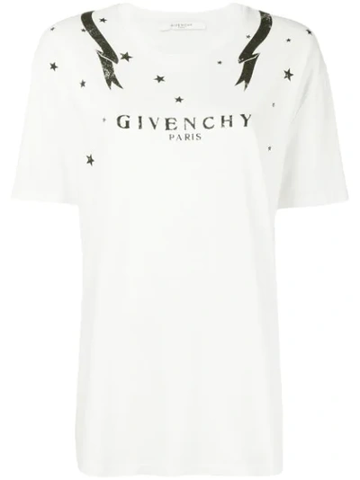 Givenchy Gemini Back Graphic Tee In Off White